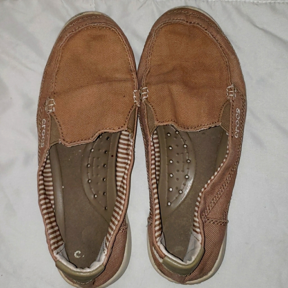 Crocs slip on shoes.